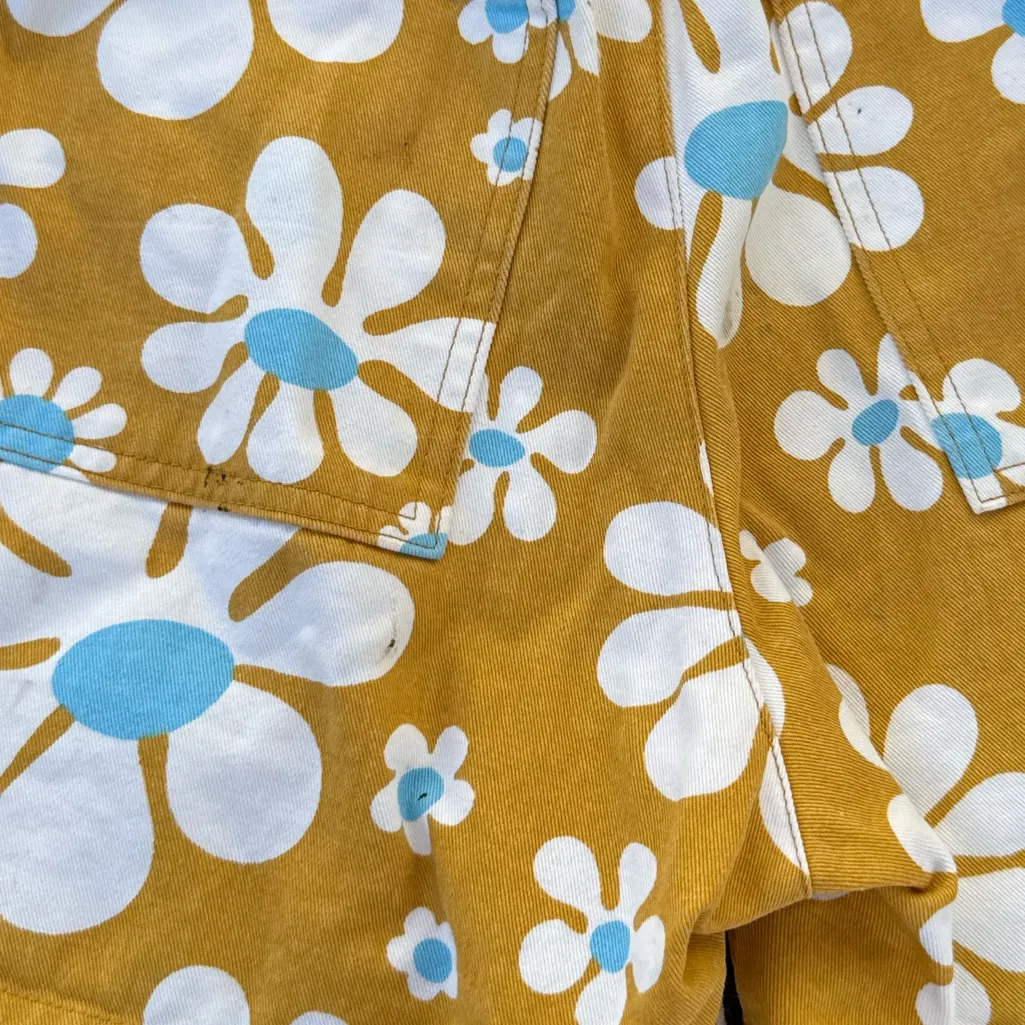Big Bud Press Lazy Daisy Shorts Yellow Size Small - Image 6