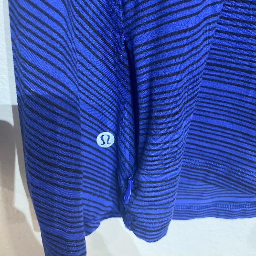 Lululemon Sapphire Blue Kanto Catch Me Long Sleeve Sz 4 - Image 8