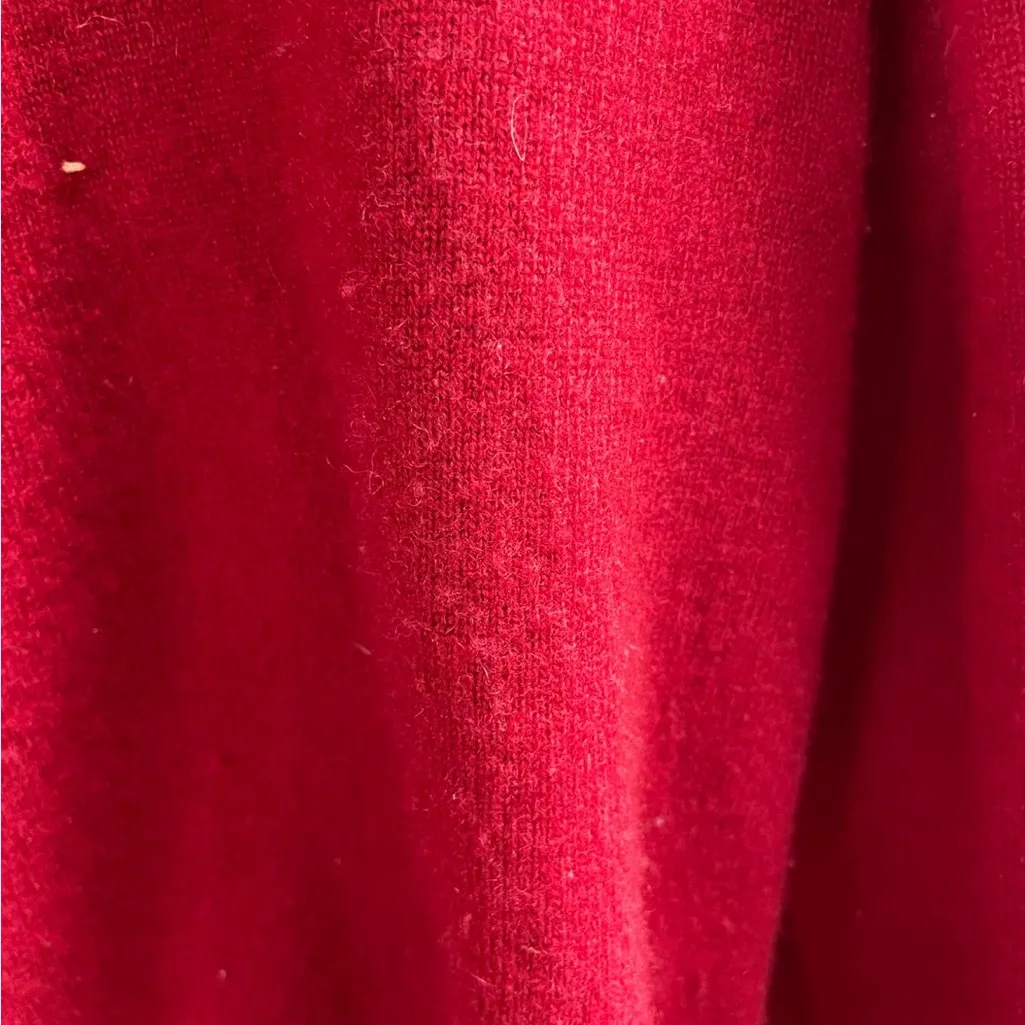 Lochmere Cashmere Sweater Red Turtleneck Roll Neck Medium Women’s Great Cond - Image 2