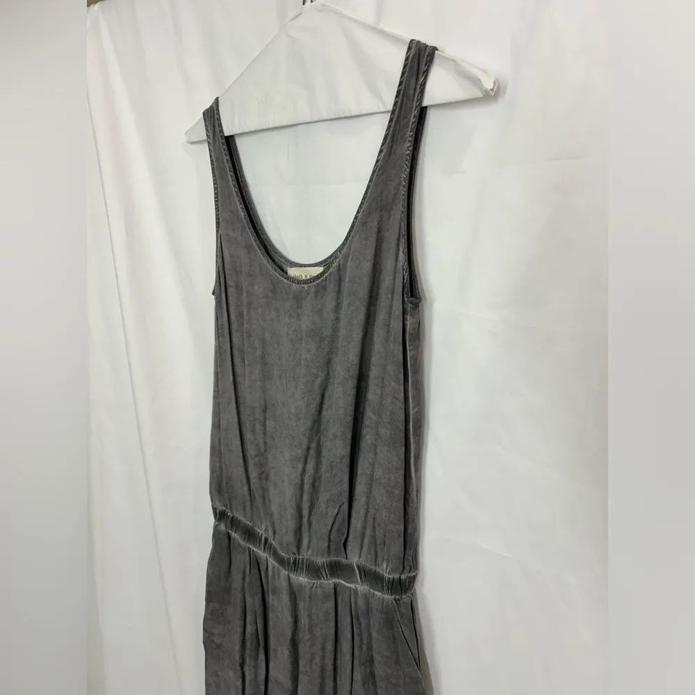 Cloth And Stone Anthropologie Gray Sleeveless Boho Jumpsuit Romper Rayon - Image 2