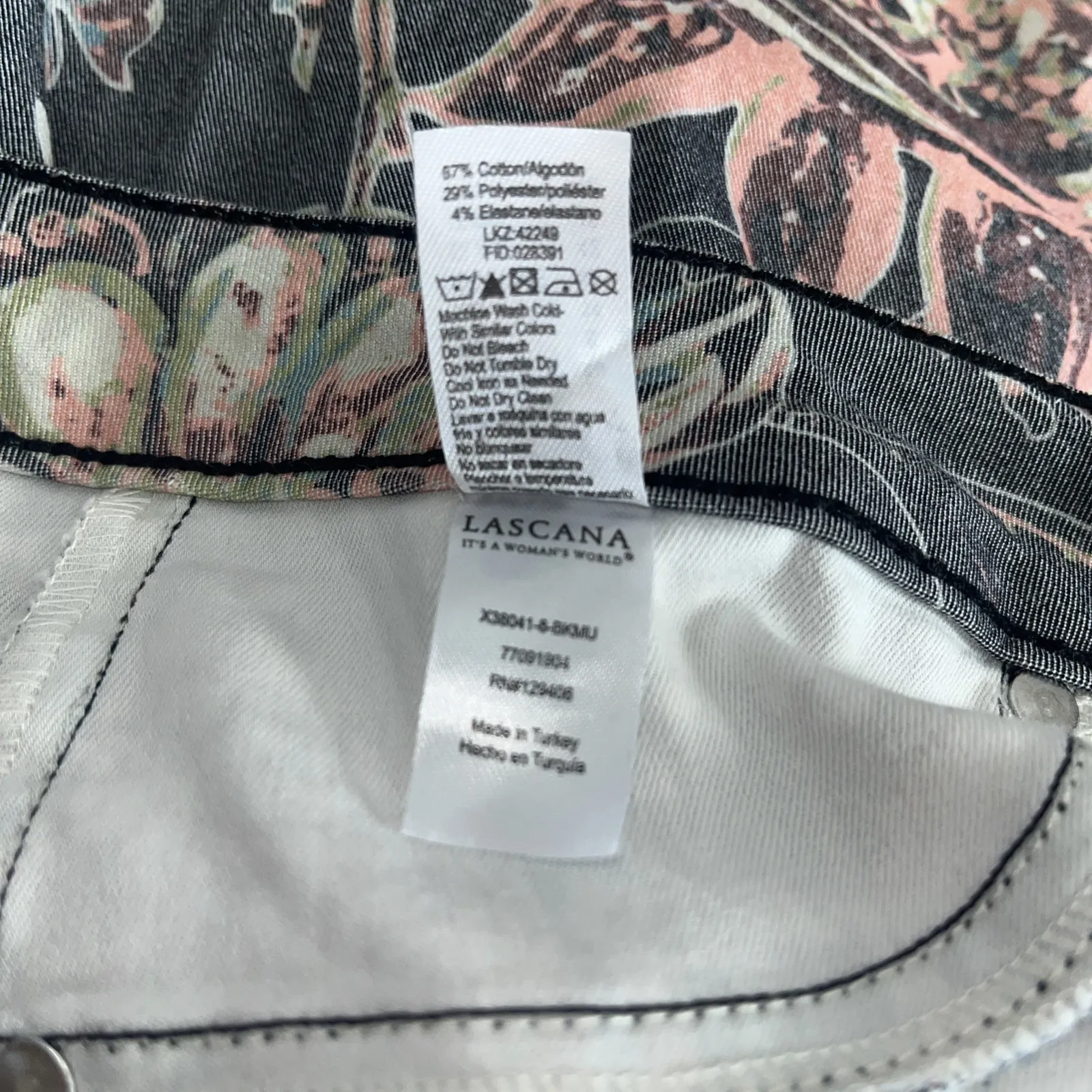 Lascana Women's Skinny Leg Cropped Paisley Print Boho Casual Pants Size 8 - Image 8