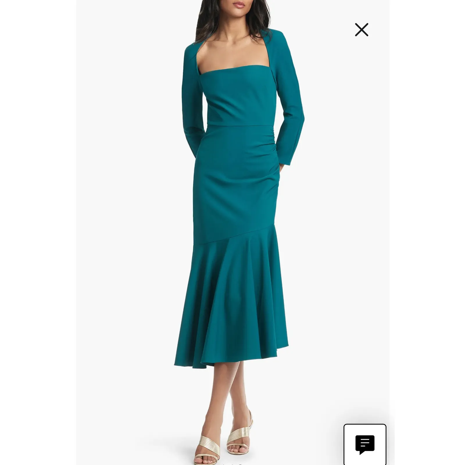 Sachin & Babi green Sharlize Asymmetric Cutout Midi Dress size 4 - Image 3