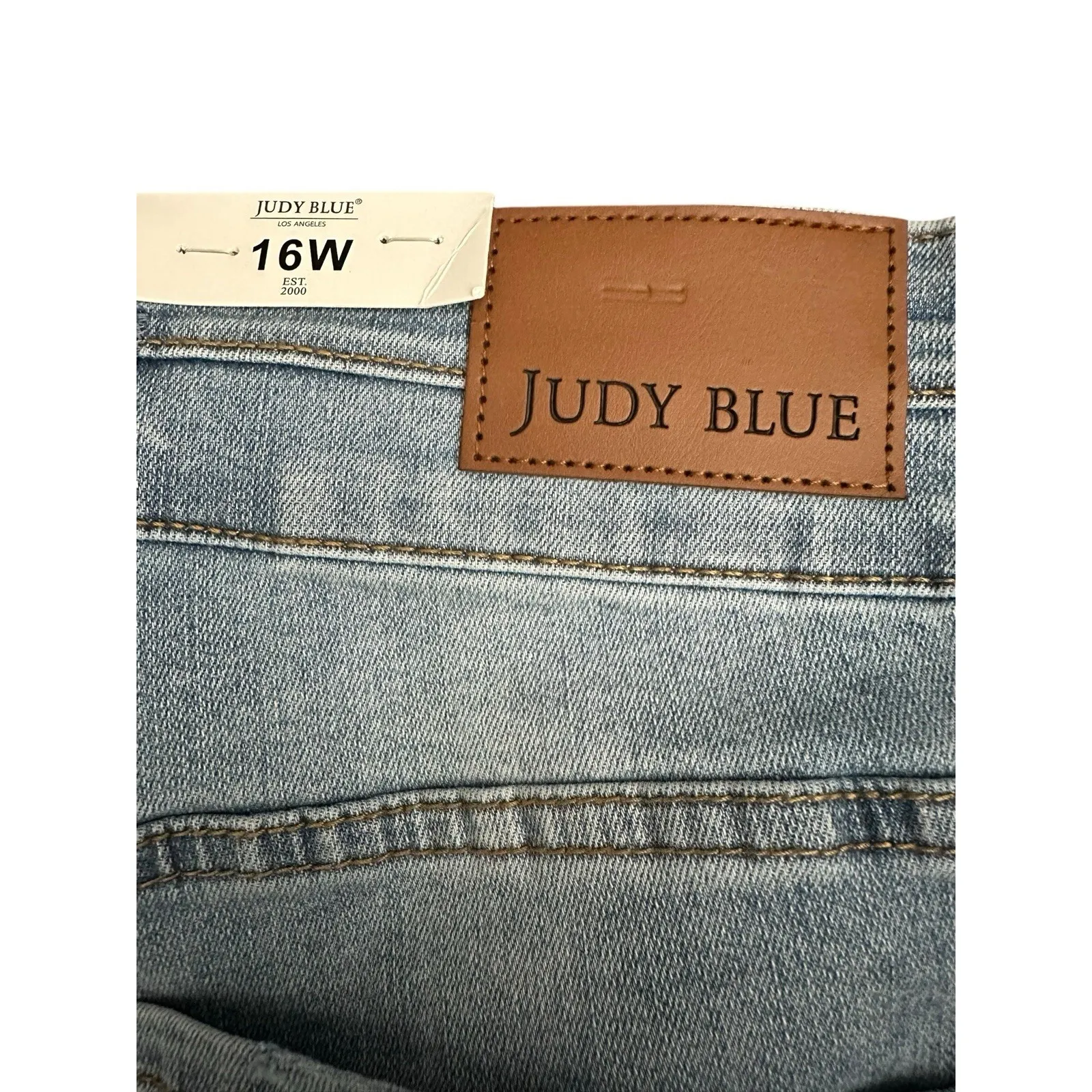 NWT Judy Blue Jeans Womens Size 16W Blue Wide Leg Crop Stretch Denim #G6-4 - Image 10