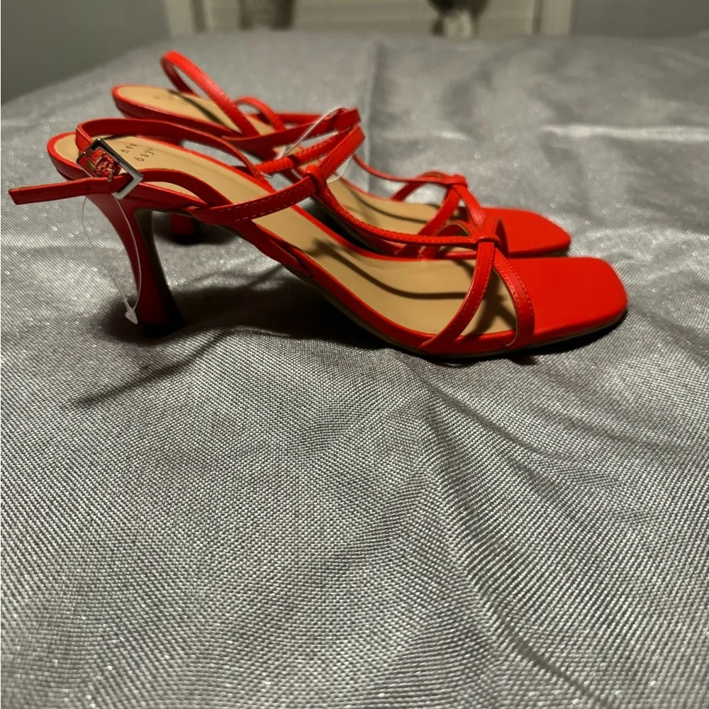 A New Day  Red Strappy Heels - Image 2