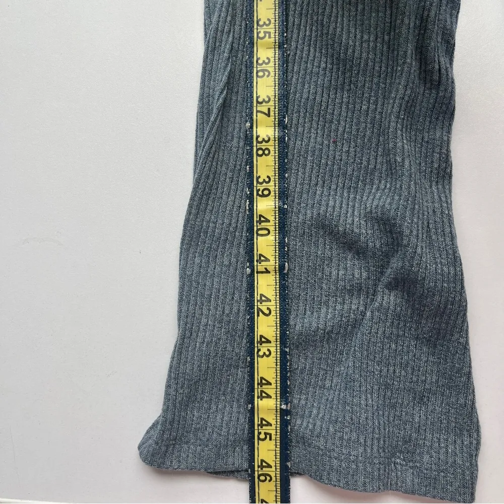 Ribbed Softspun Square Neck Jumpsuit Blue Grey XS X - Image 8