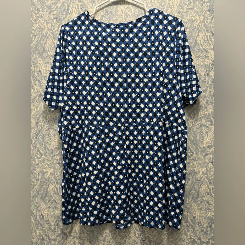 Lane Bryant Blue and White Illusion Collection Top Blouse Size 18/20 NWT - Image 5