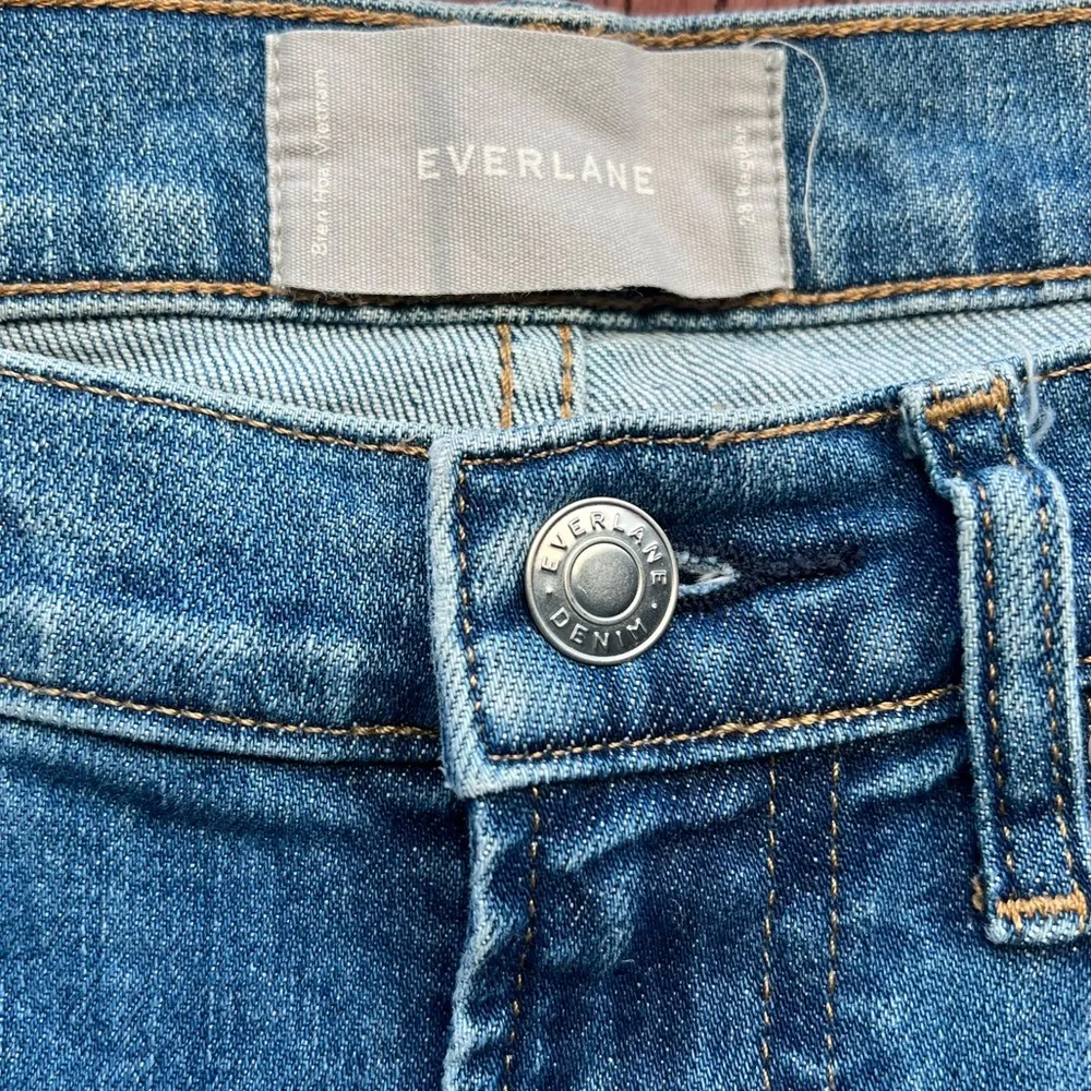Everlane The High Rise Skinny Jeans Medium  Denim Blue Wash Size 28 - Image 7