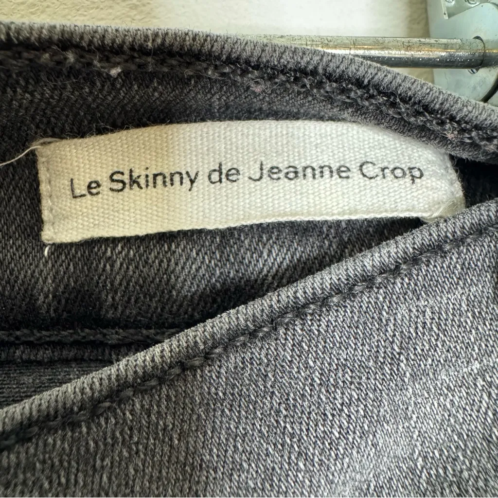 FRAME Le Skinny De Jeanne Crop Raw Triangle Hem Jean in Tull Size 26 - Image 11
