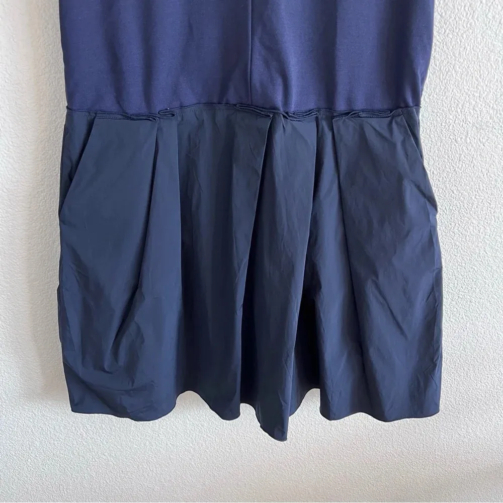 Jil Sander Navy - Navy Sleeveless A-Line Mini Dress - Image 3