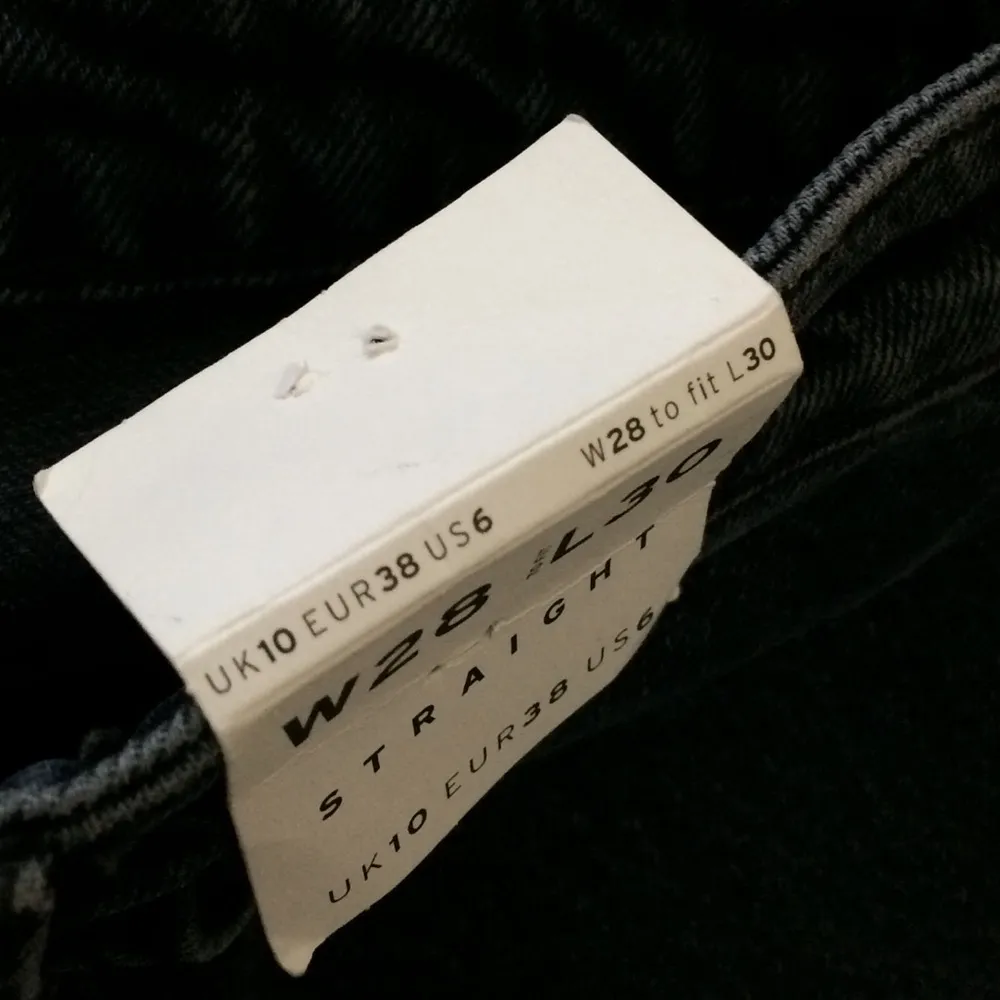 Topshop Raw Hem Crop Straight Leg Jeans In Blue Black - Image 4