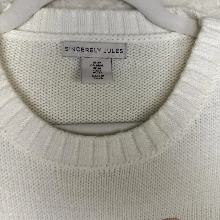 Sincerely Jules Sweater Womens‎ Medium Bow Pullover Crewneck Soft Knit - Image 3