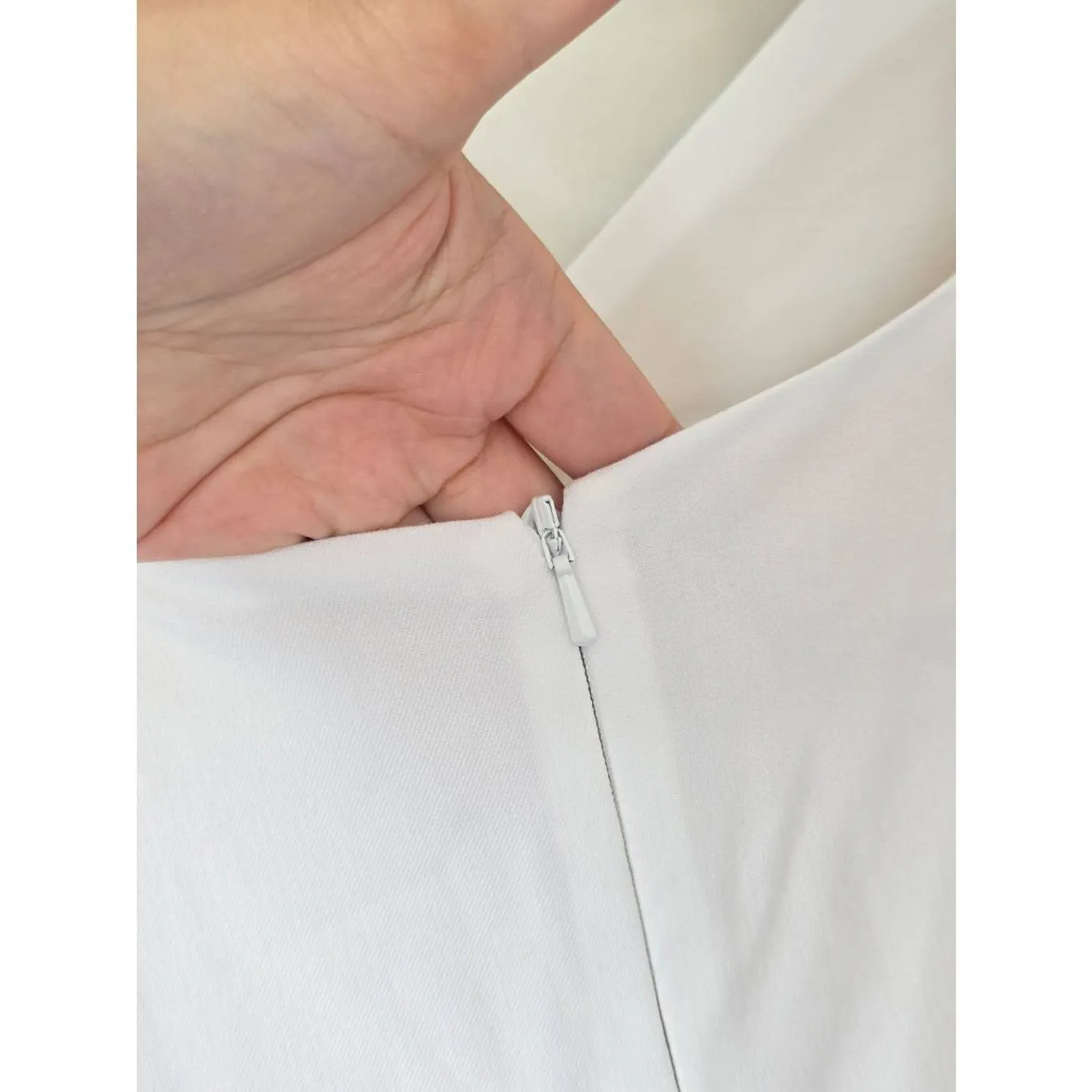 Black Halo Jackie Asymmetric Belted Jumpsuit White Size 12 NEW - Image 7