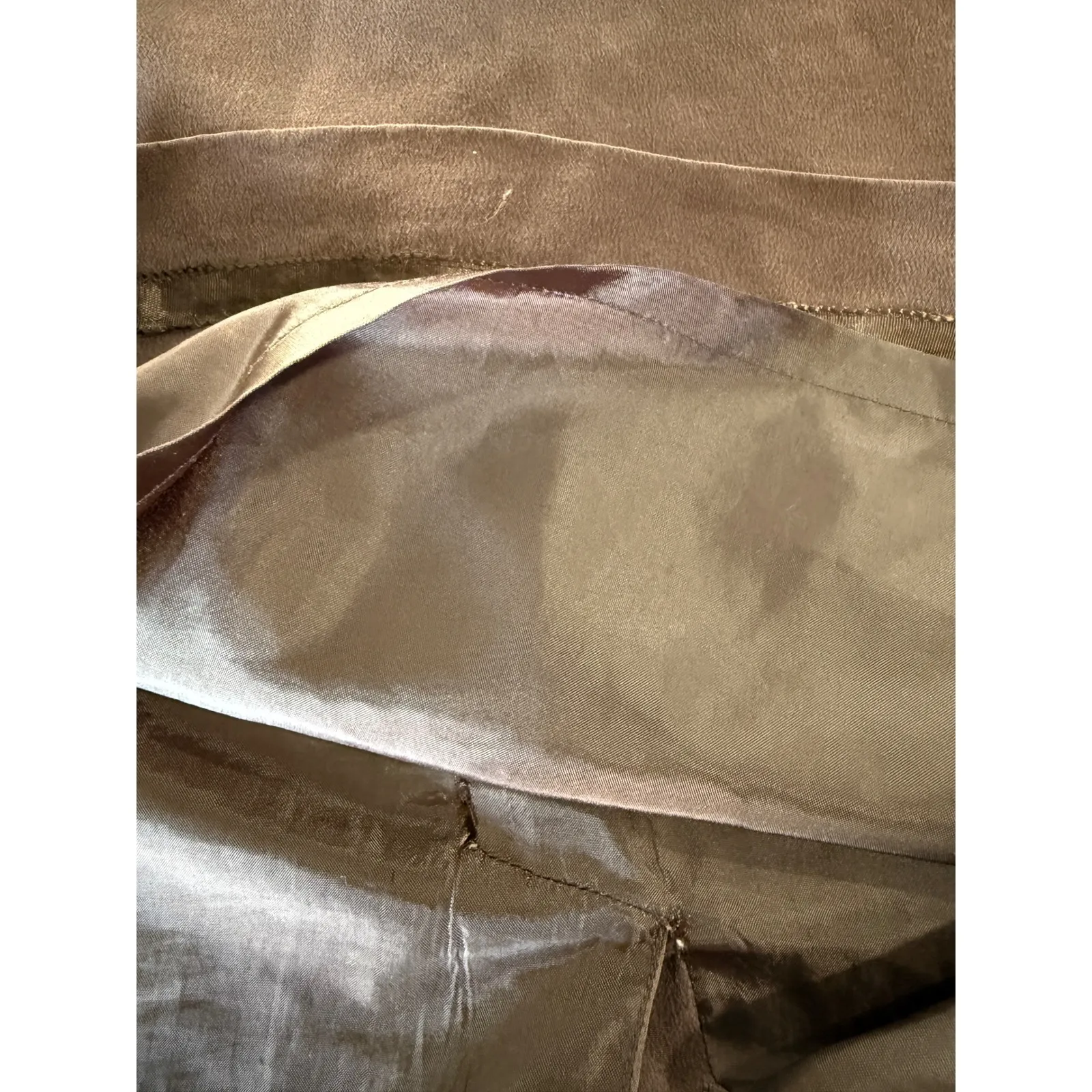 Norton McNaughton Silk Pencil Skirt Women's Size 12 Brown Lined Career - Image 5