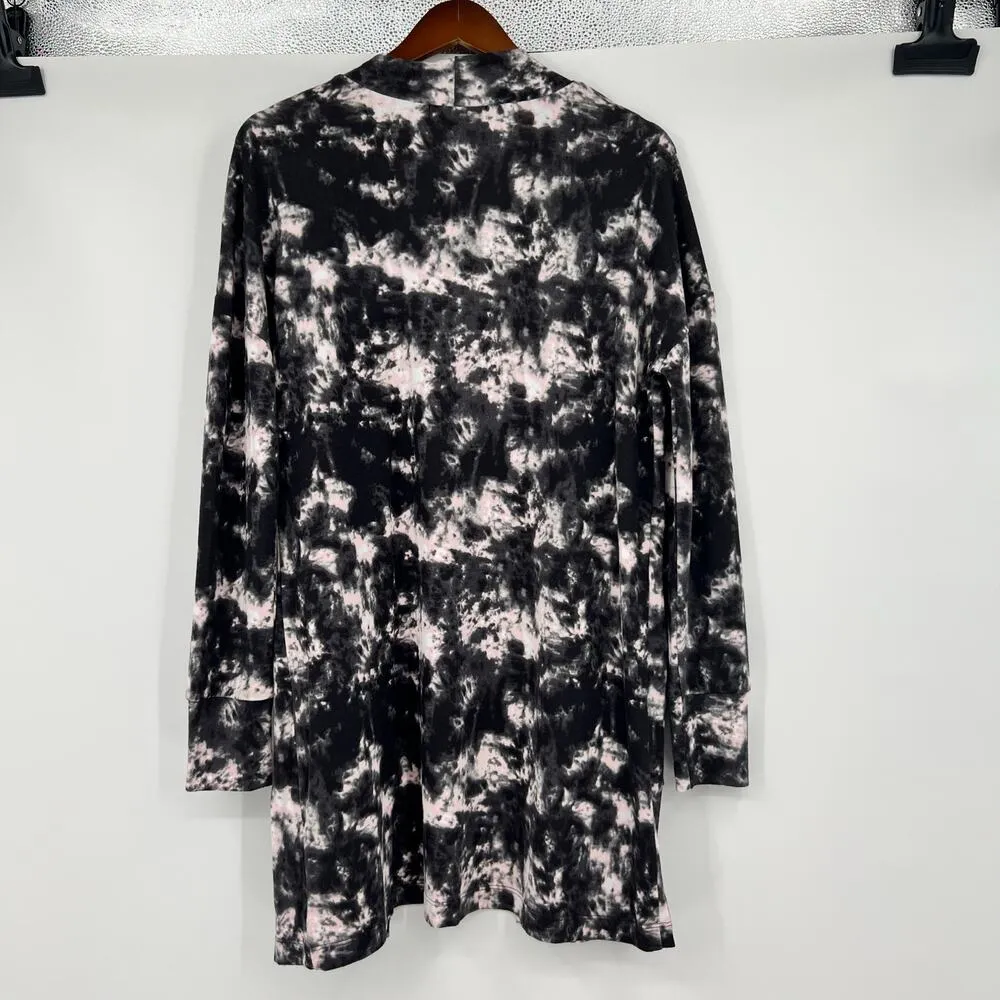 NEW Sanctuary Open Front Cardigan Tie Dye camp patch Pockets Stretch size small - Image 3