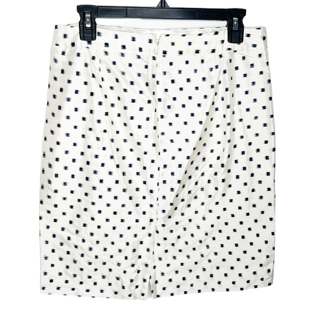 J Crew Collection silk pencil skirt with square scattered print size 6 - Image 2