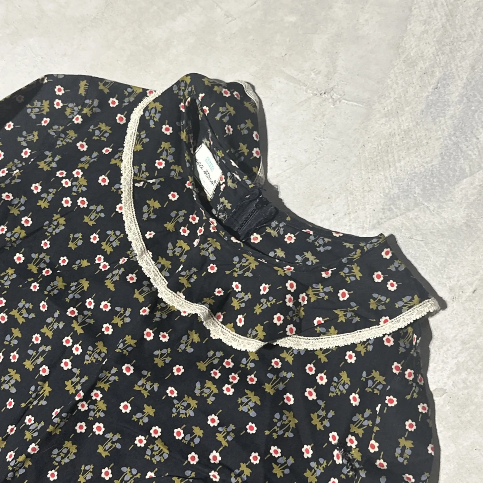 Genuine 1940s/50s Long Dress Floral by Sears Roebuck "Sea Stars" Lace USA Size 6 - Image 5