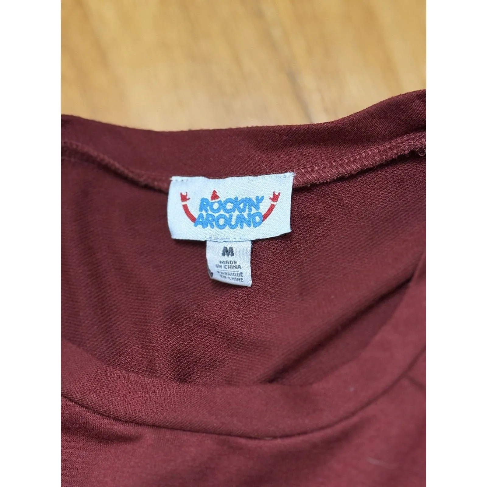 Rocking Around Women’s Snow Day Christmas Sweater Winter Knitted Red Maroon Sz M Size M - Image 10