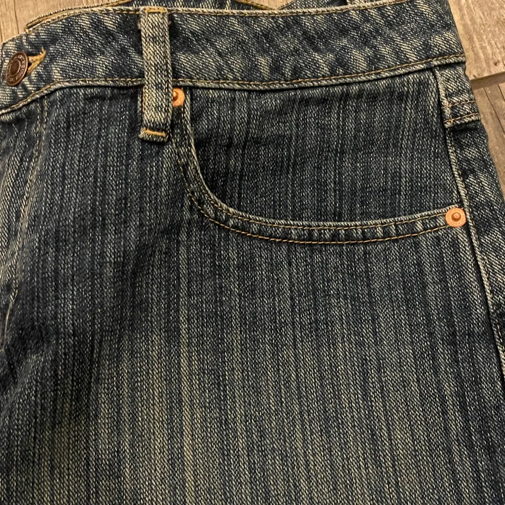 Y2K Old Navy Frayed Hem Denim Mini Skirt - Image 4
