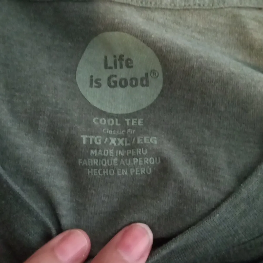 Life Is Good Green Short Sleeve Tee with Forest Graphic Cool Tee Womens XXL - Image 4