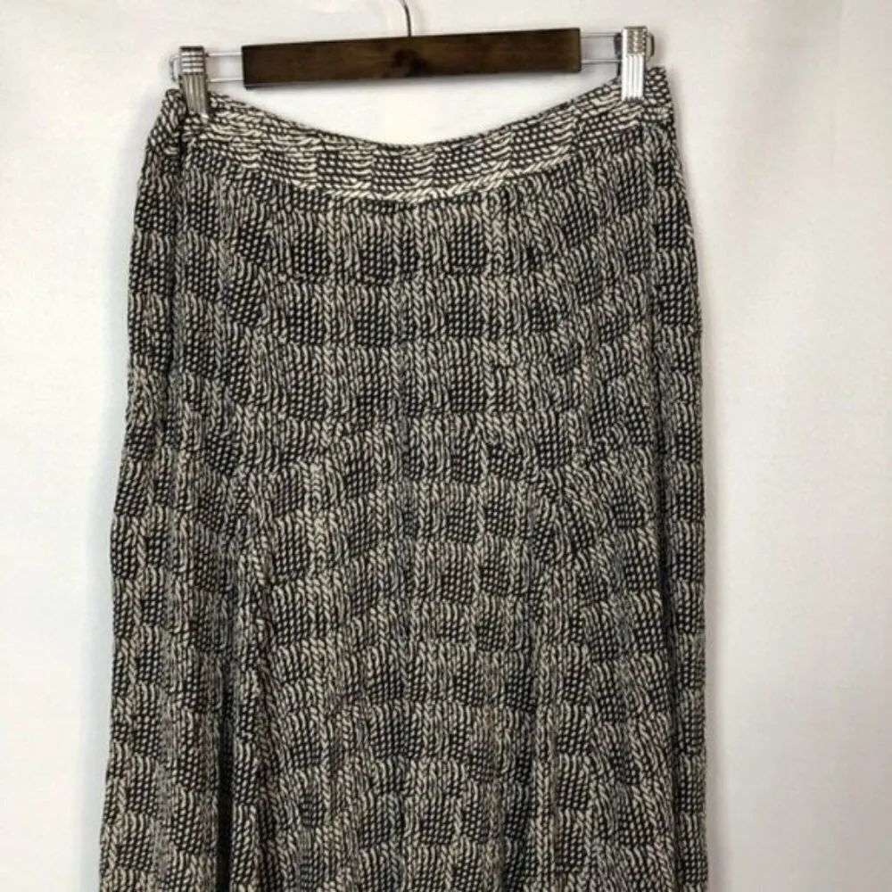 Cabi Chloe Geometric Black & White Printed Layered Chiffon Midi Skirt #546 2 - Image 6