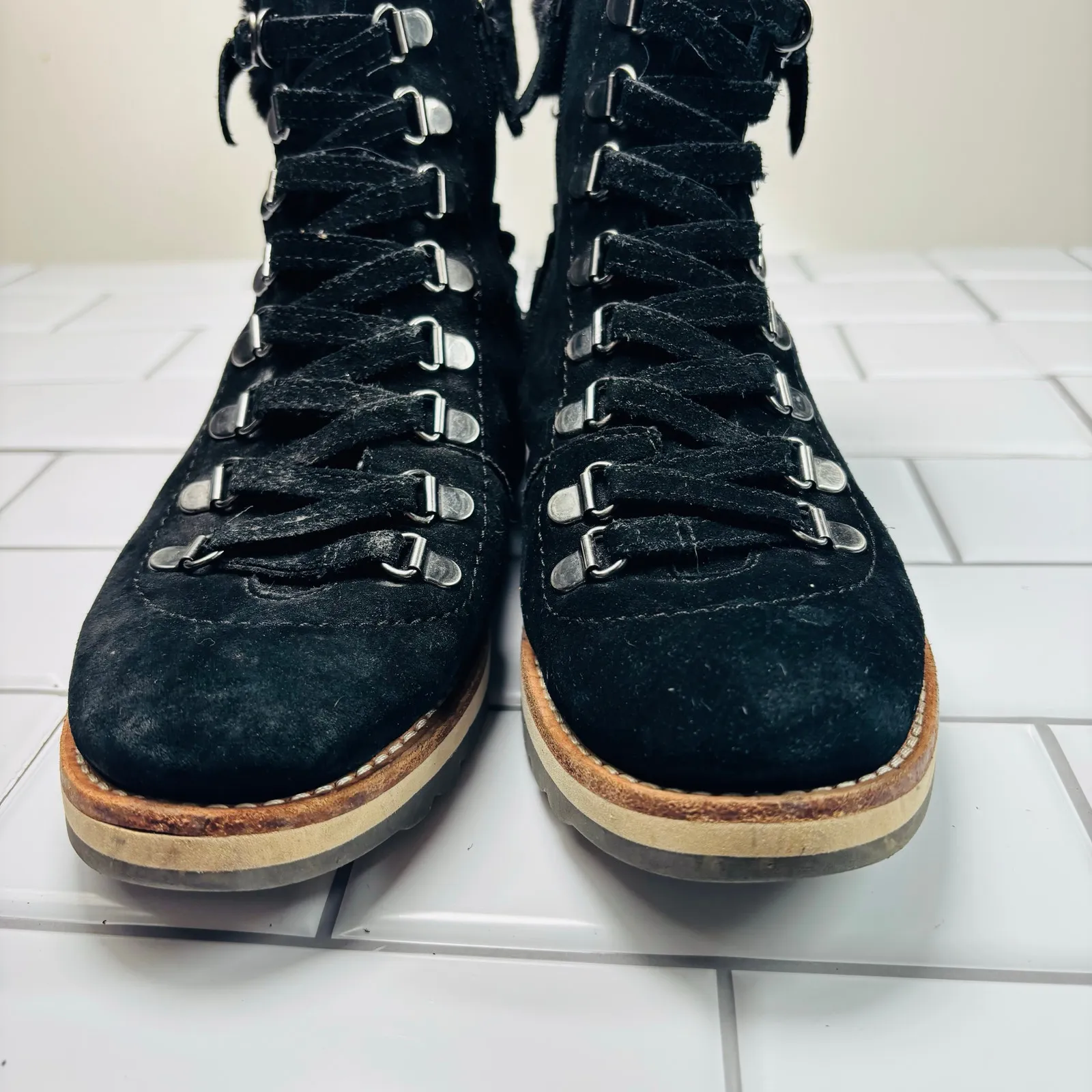 Kate Spade New York BLACK SPORT SUEDE Women's Maira Hiking Boot, US 6‎ M - Image 8