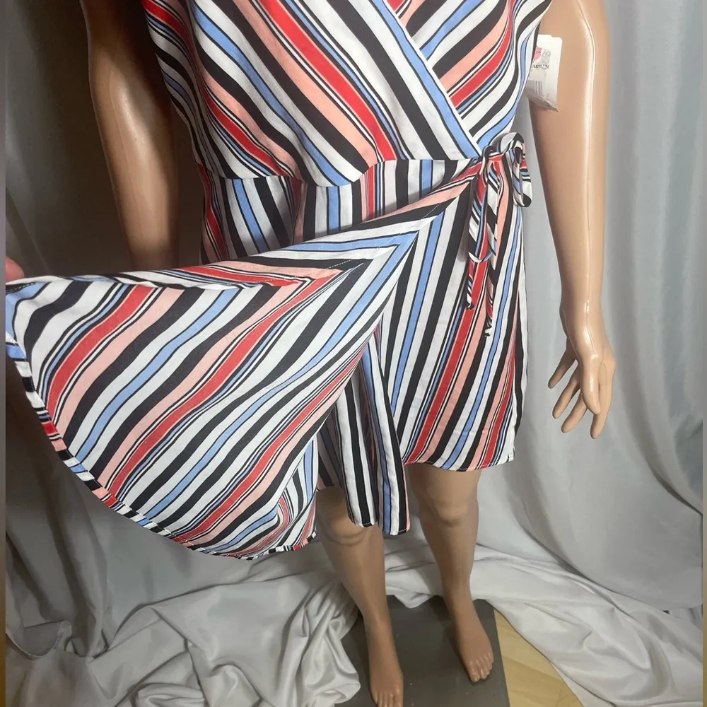 Midnight Doll Juniors Size 11 Vintage Striped Wrap Romper with Back Zipper NWT - Image 2