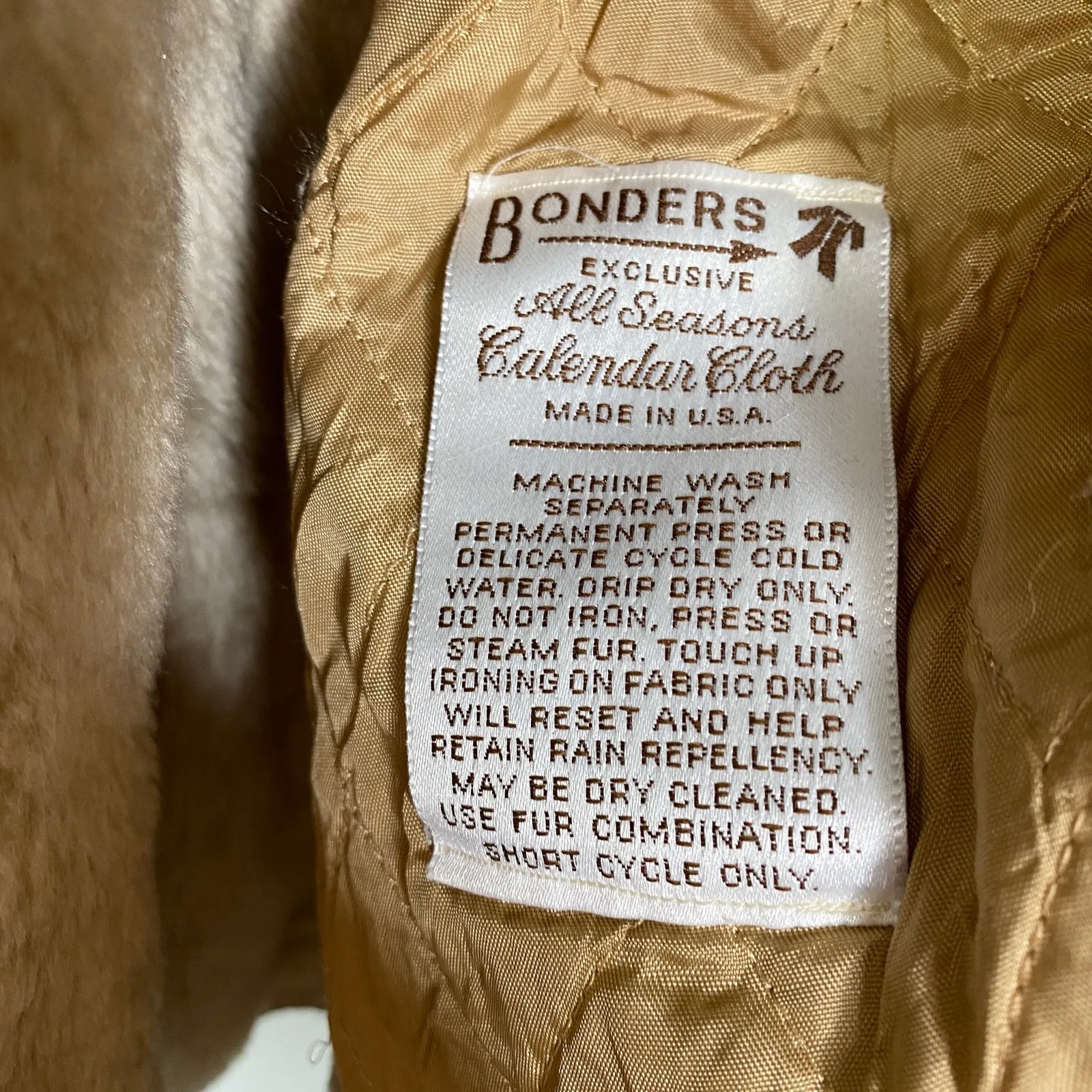 Bonders Exclusive All Season Calendar Cloth Khaki Jacket Women's Size Medium M Tan - Image 7