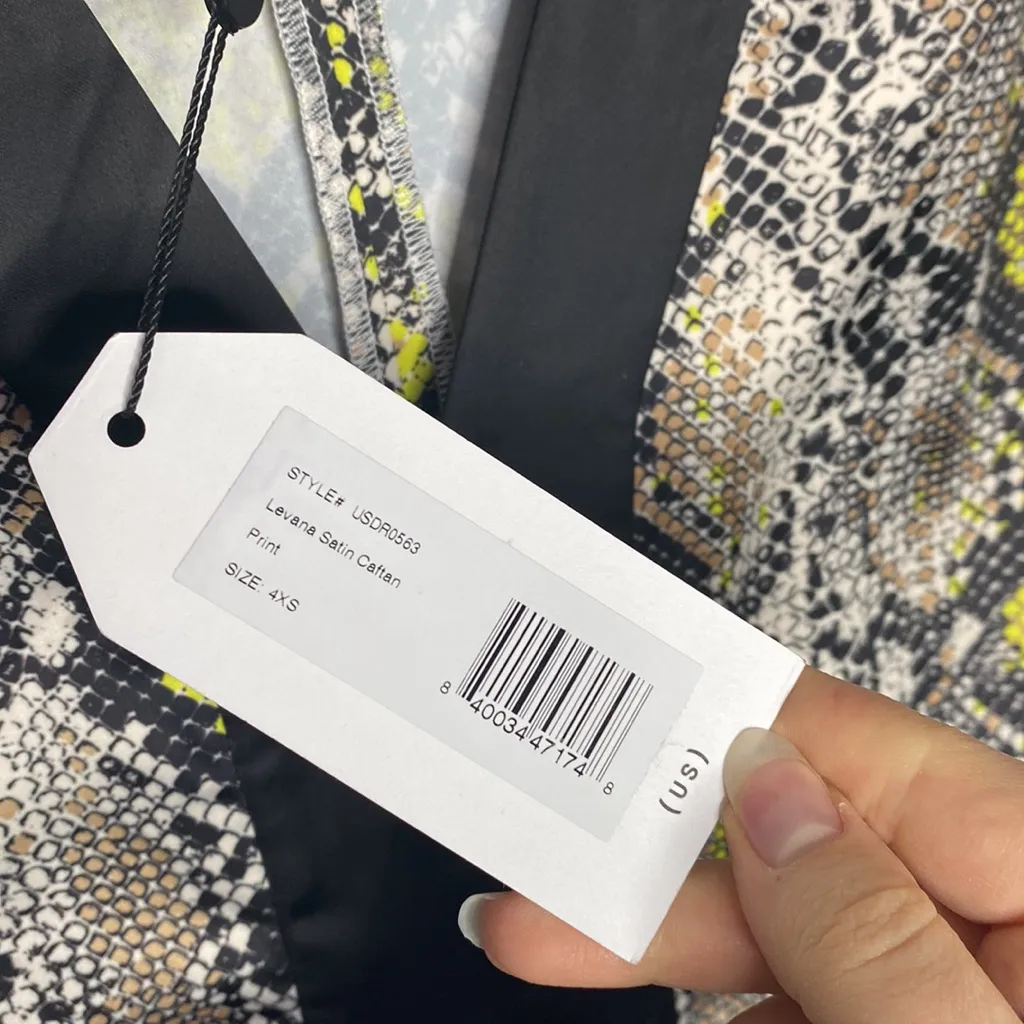 Universal Standard Levana satin snake print caftan regular size XS - Image 11