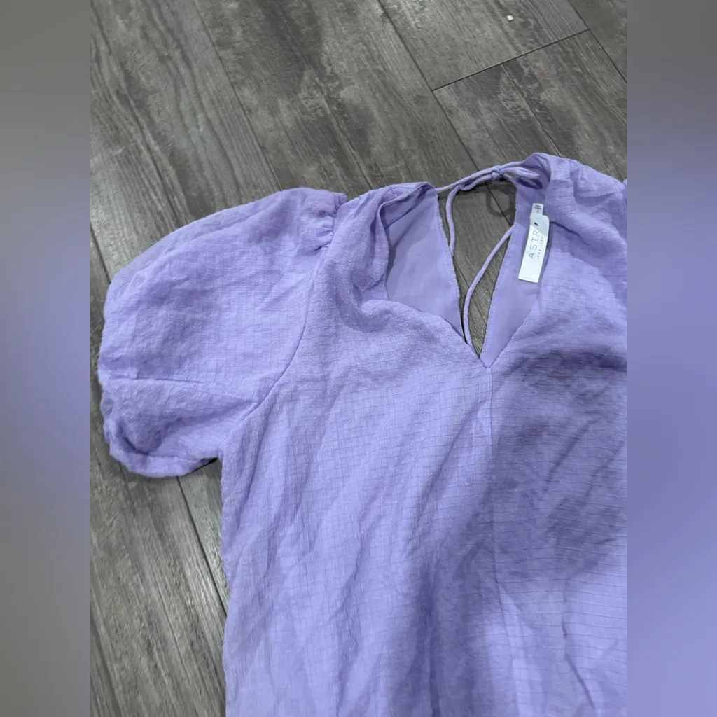 Astr Lavender Puff Sleeve Blouse - Image 5