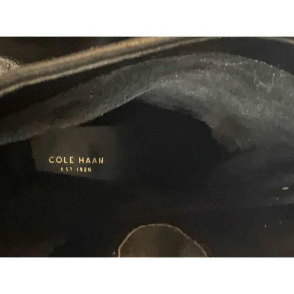 Cole Haan Hemlock Black Pebble Leather Buckle Moto Boots Sz 10 Women - Image 8