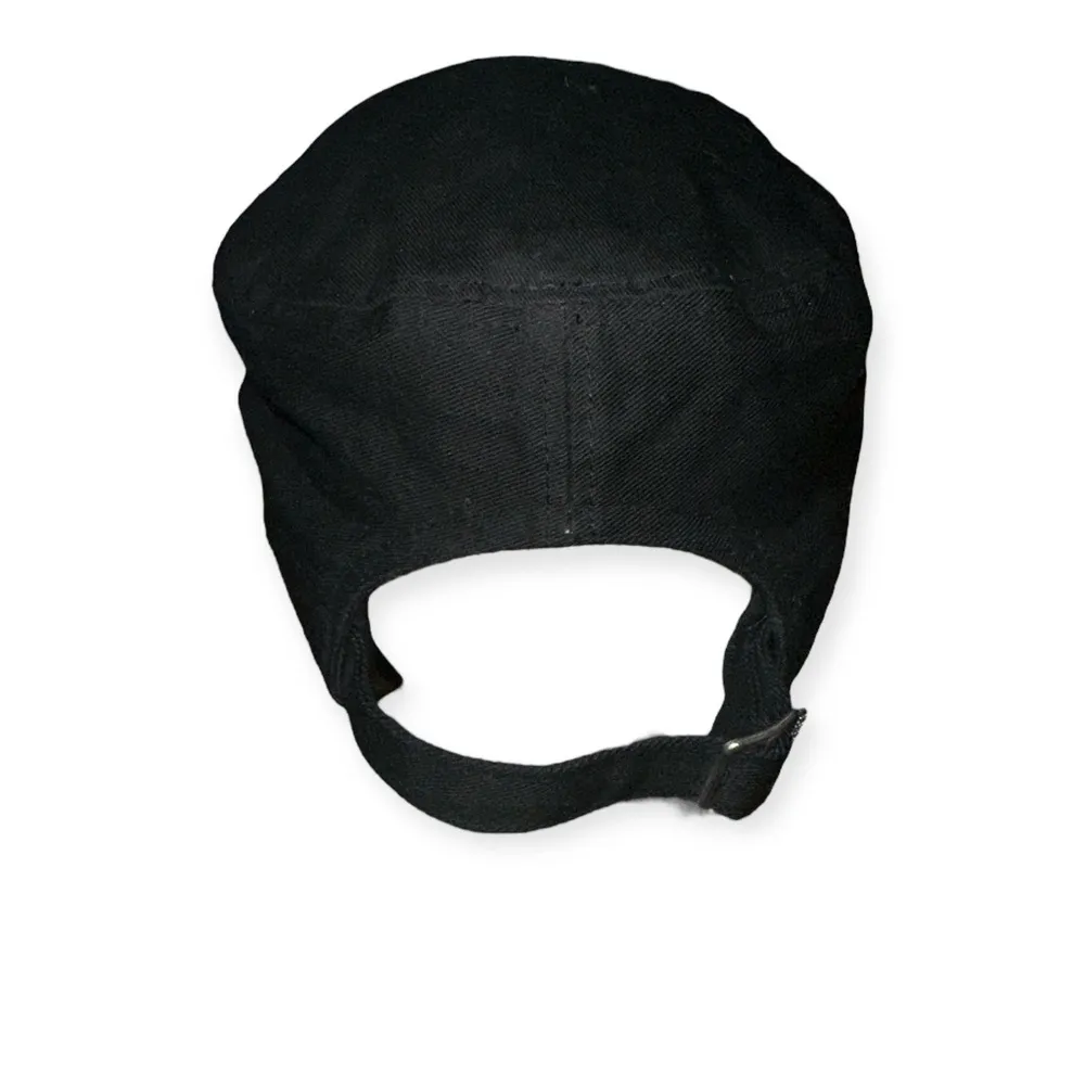 Kbethos fleur de lis rhinestone Embellished Black Cap w/ Gold Accents - Image 3