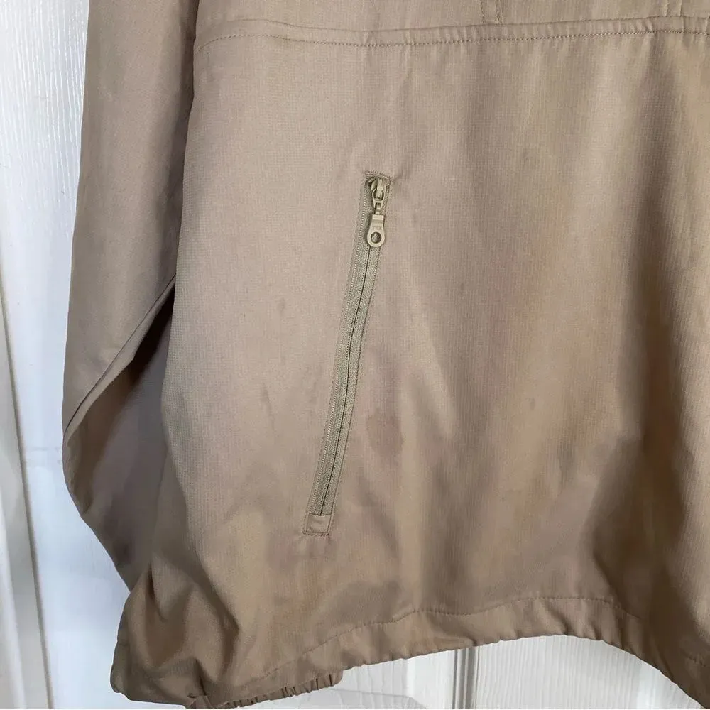 GIRLFRIEND COLLECTIVE Summit Track Jacket Limestone Tan Size Small - Image 4