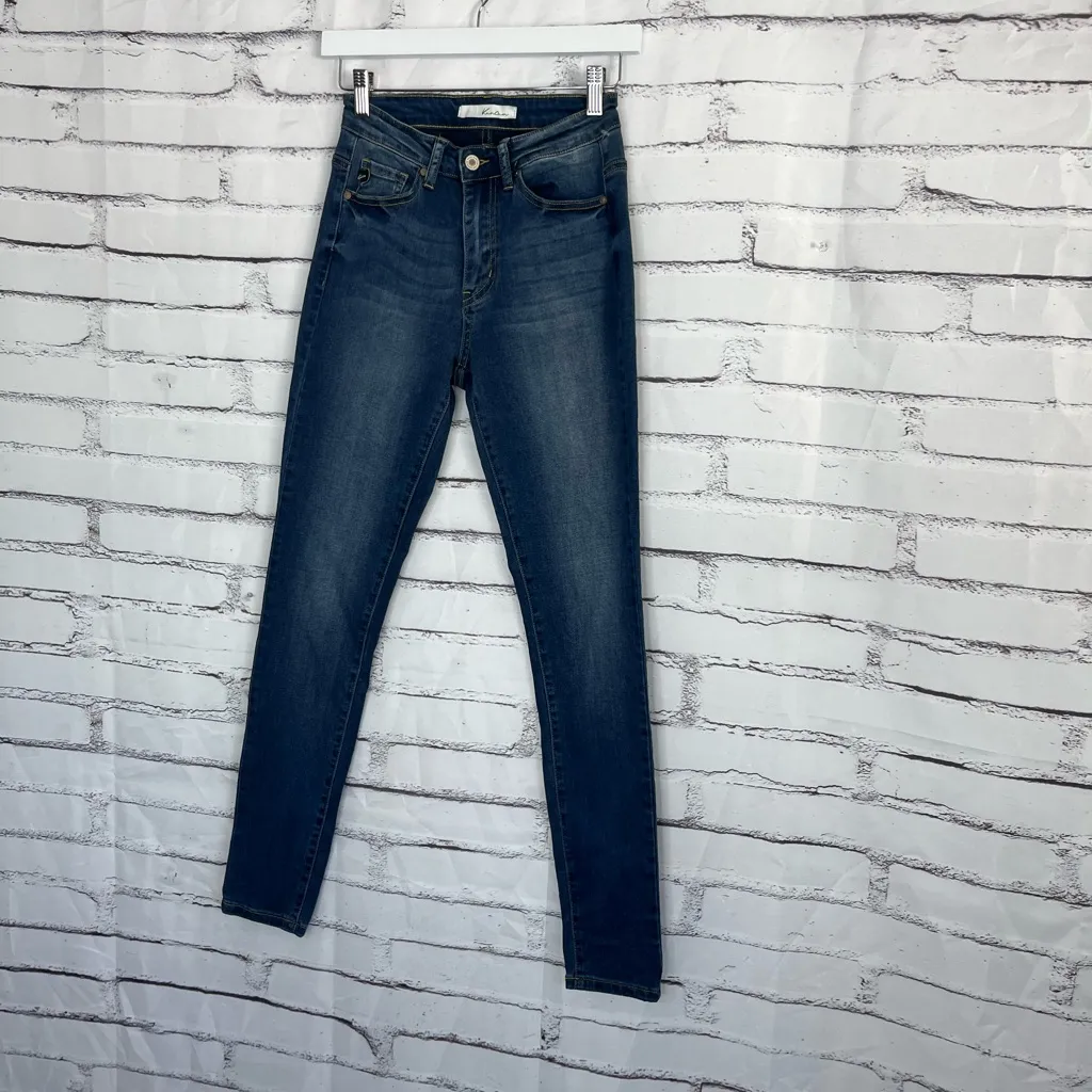 KanCan Skinny Jeans Mid Rise Dark Indigo Wash Women’s Size 3/25 Stretch Denim - Image 8