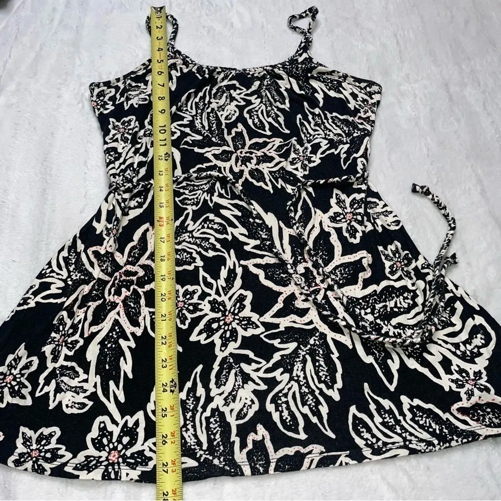 MOTHERHOOD maternity tunic tank, braided floral top with belt small - Image 7