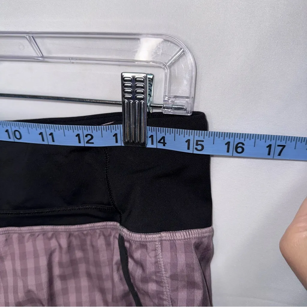 Lululemon Purple Checkered Athletic Running Shorts - Image 7