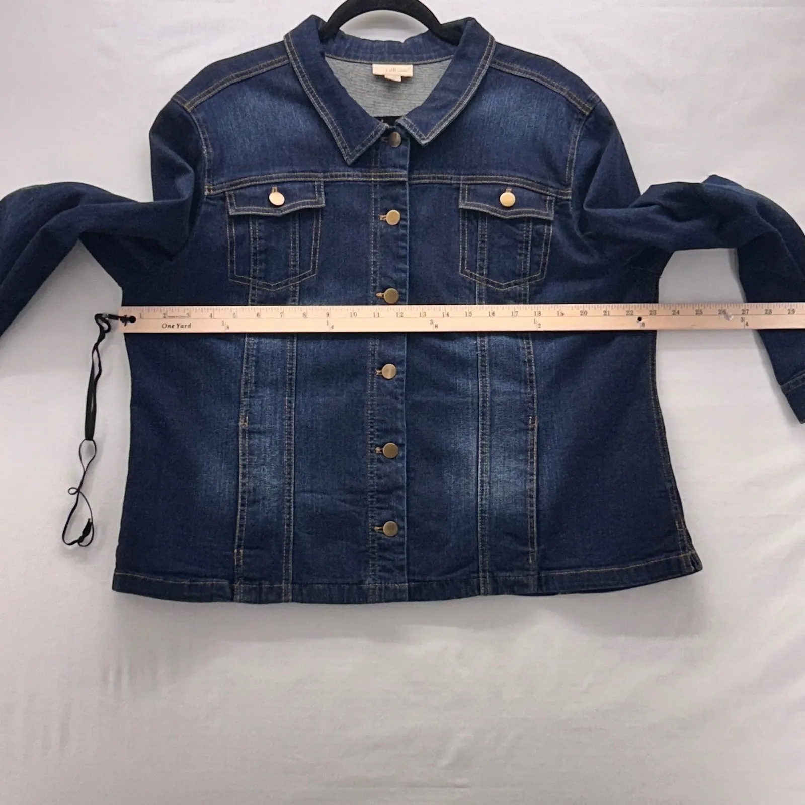 J Jill Denim Jean Jacket Blue XLP Size undefined - Image 11