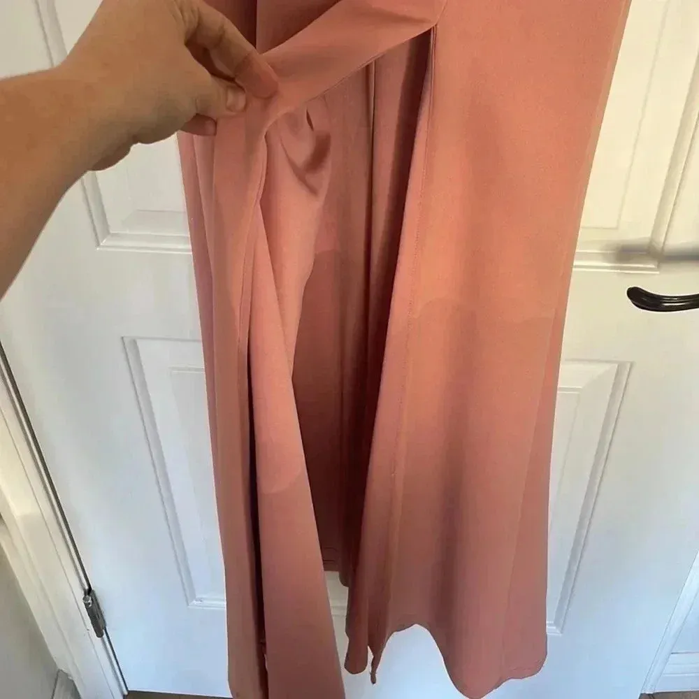 Lulus Aveline Mauve Pink Off-the-Shoulder Maxi Dress Sz S - Image 7