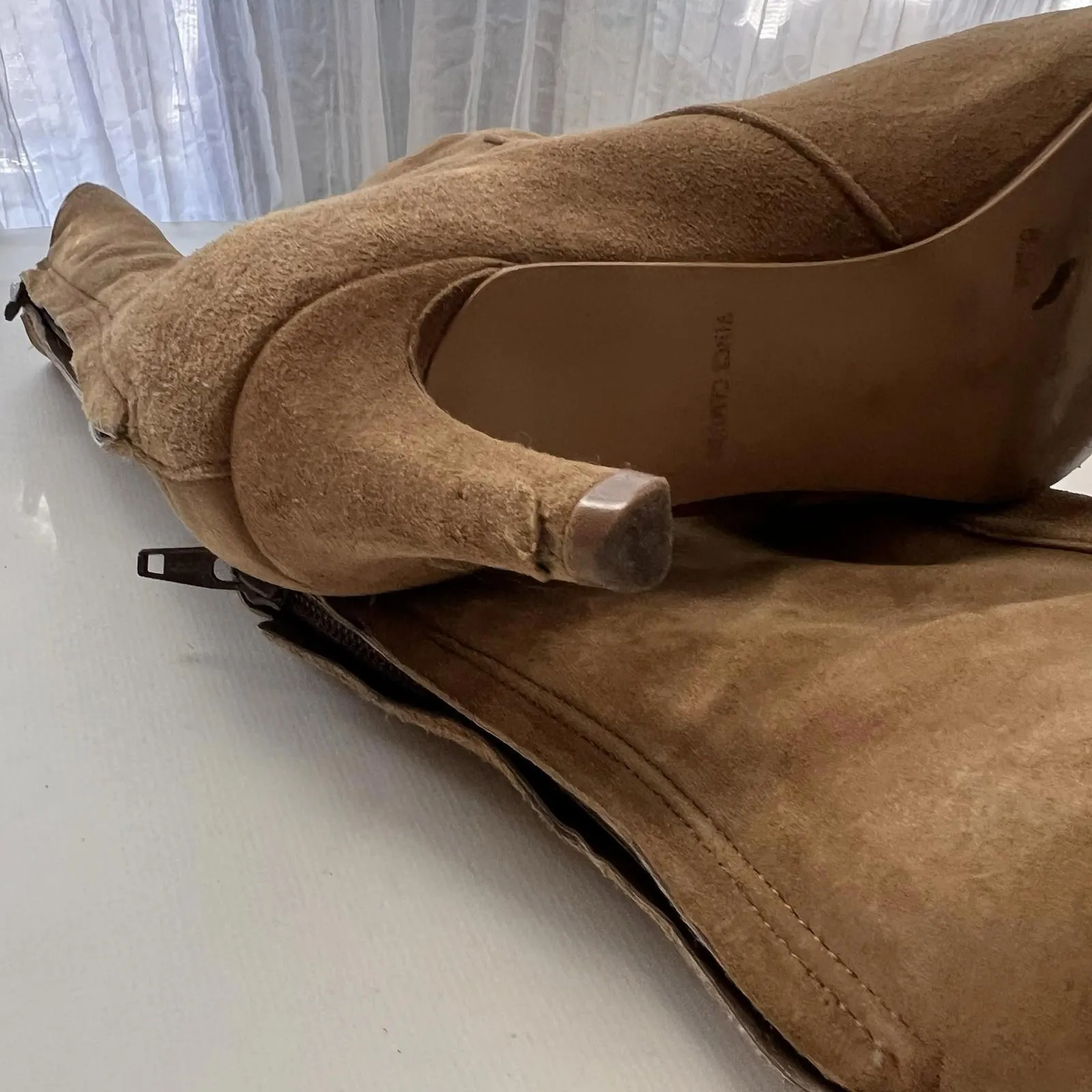 Vince Camuto Leather Mid Shaft Boots Quindele Nutmeg 6.5 M - Image 7