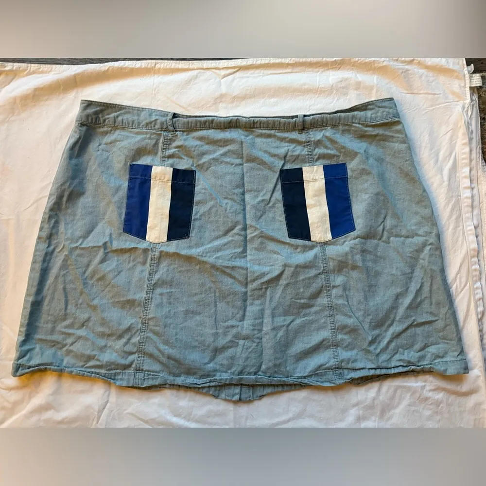 Disney Mickey and Minnie Denim Patch Skirt 3X - Image 5