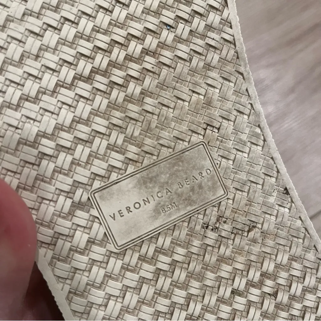 Veronica Beard Griffin 3 Snakeskin Leather Cream Lace Up Sneaker Size 8.5 - Image 8