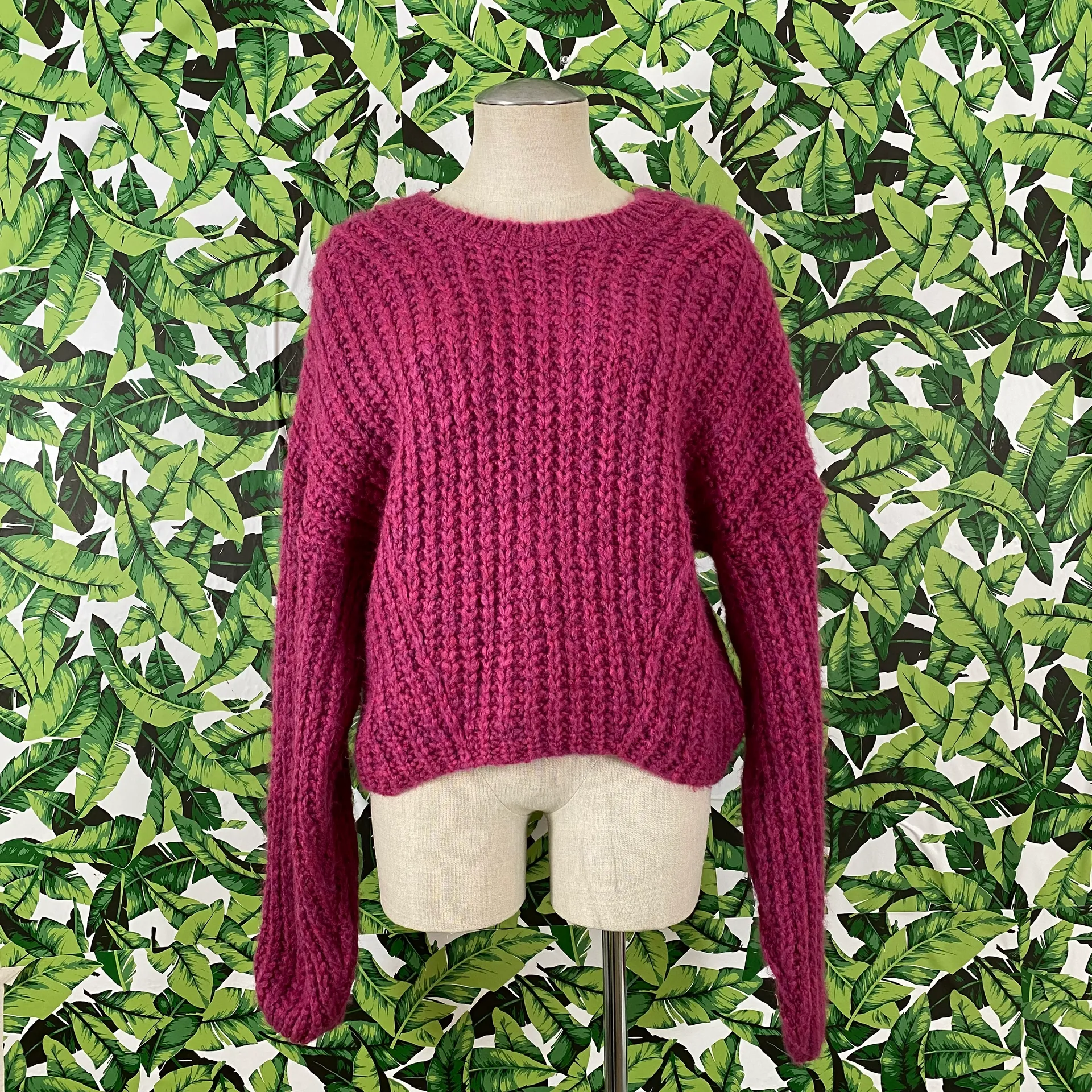 Knit Back and Wait Balloon Sleeve Sweater 080 - Image 2