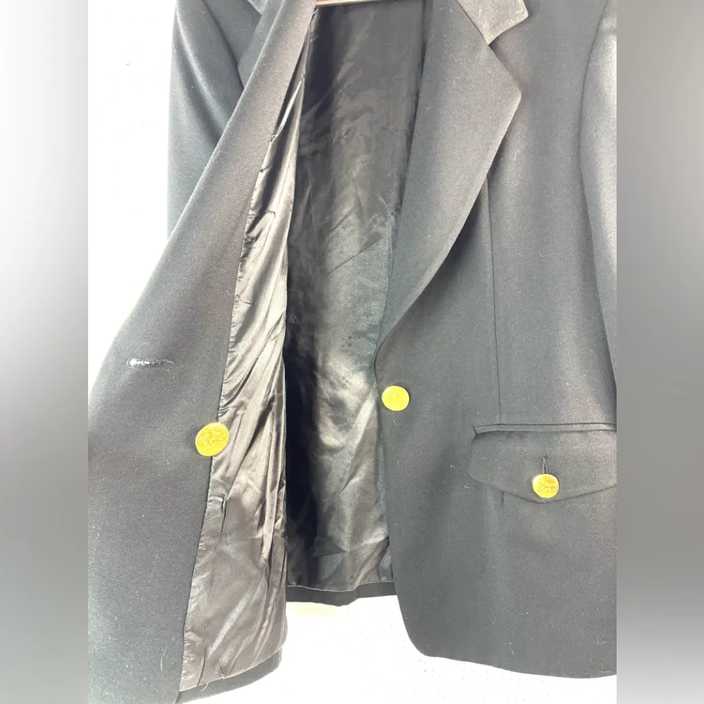 Elegant Equestrian S Women's Show Blazer w Gold Horse Embroidery and Buttons Black - Image 6