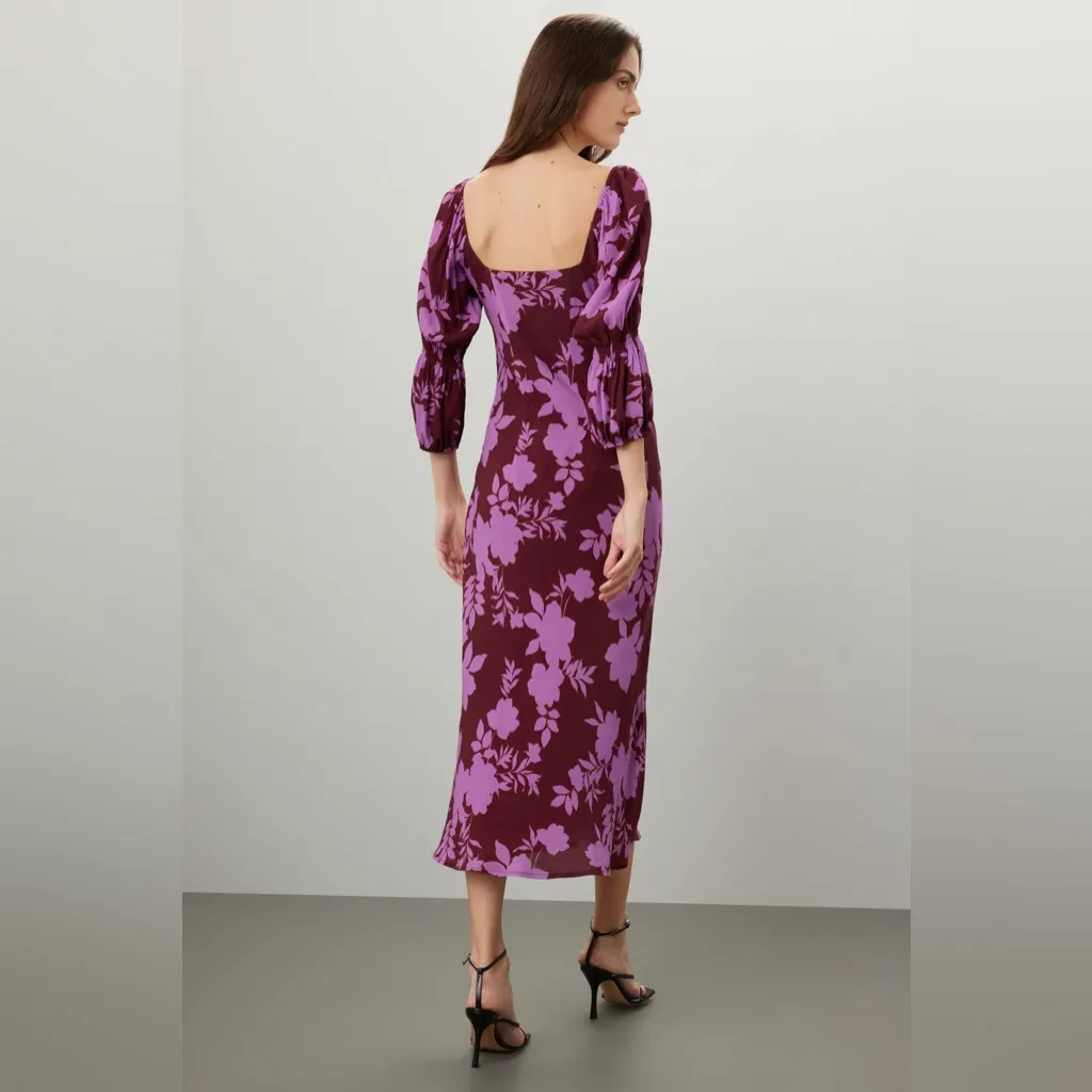 Peter Som x RTR Floral Midi Square-Neck Dress, Size 2 - Image 3