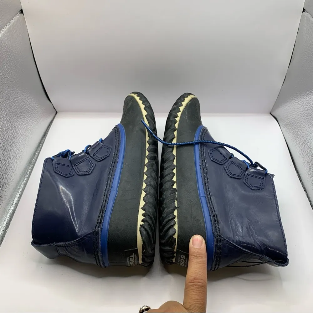 Sorel Women's Rain Boots Size 7.5 Blue Out N About Nocturnal EUC - Image 6