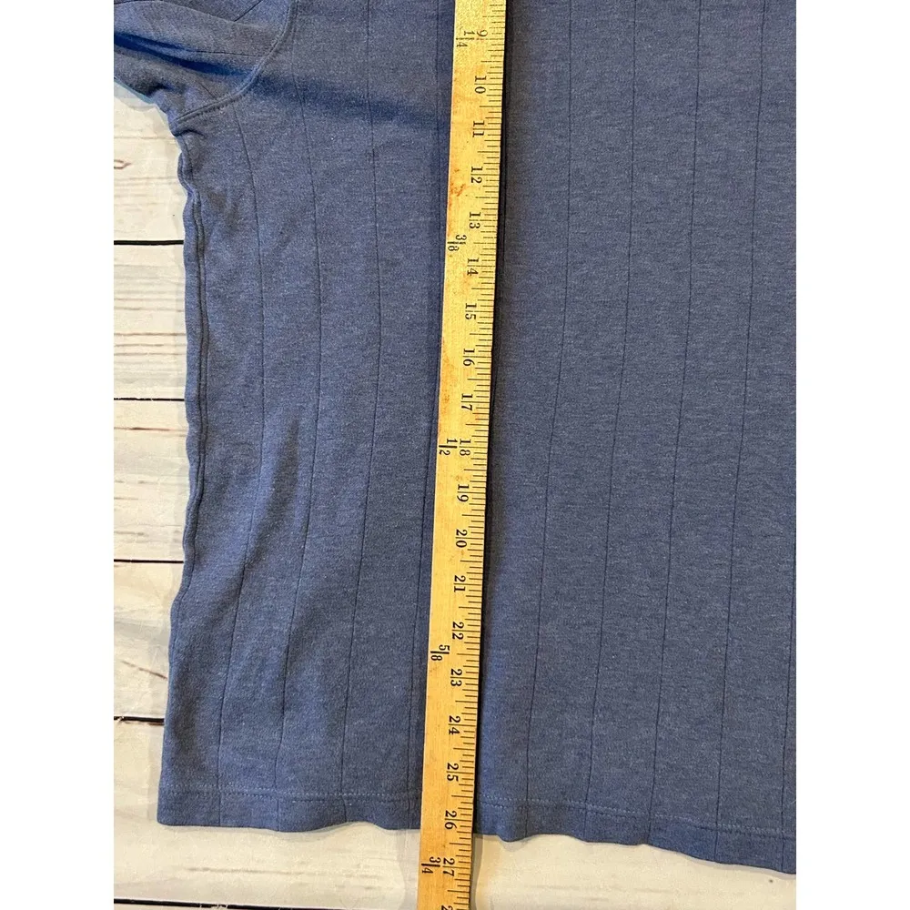 John Ashford Women Sweater Blue Size XL Slim Fit Mock Neck 100% Cotton - Image 5