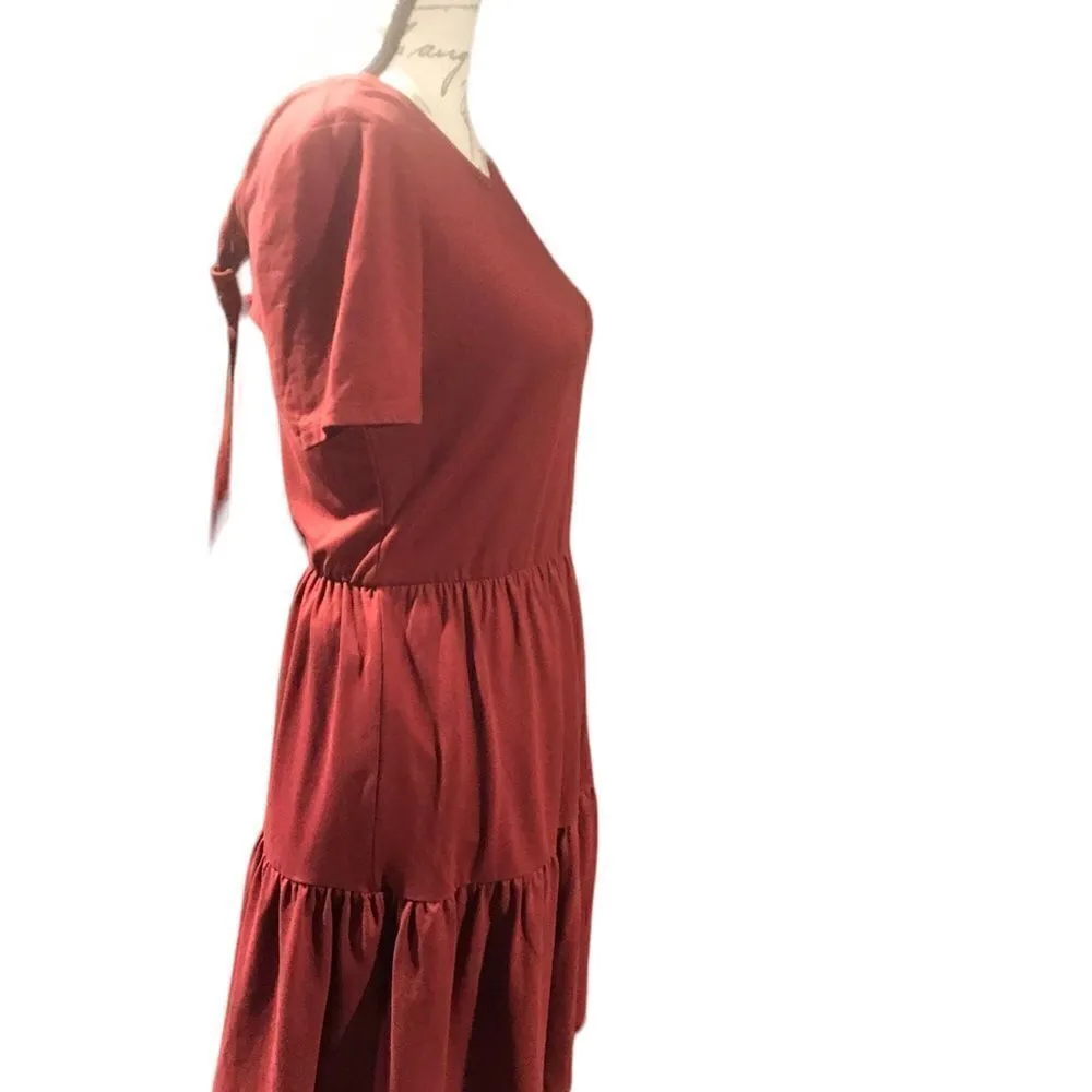 City Vibes Women's Dress Medium Burnt Red - Image 3
