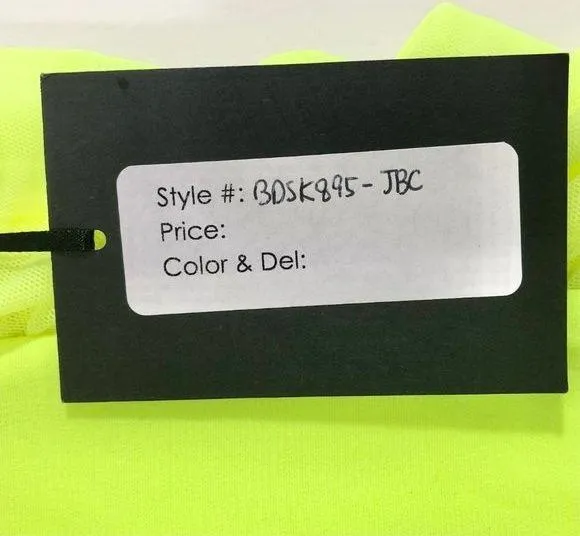 New 4SI3NNA Neon Mesh Side Panel Bike Shorts Yellow Green Sheer Side Biker Short - Image 17