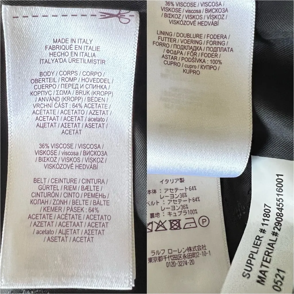 Ralph Lauren Collection Women’s Satin Jacket Quinton Blazer NWT New Purple Label Black Size 8 - Image 13