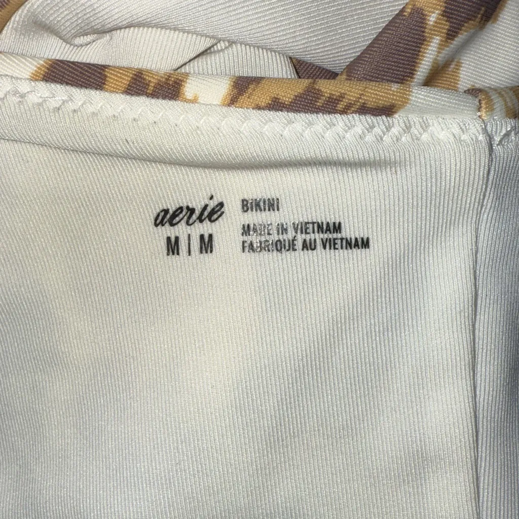 Aerie Women’s Sz Medium Animal Print Bikini Swim Suit Set Scoop Top - Image 3