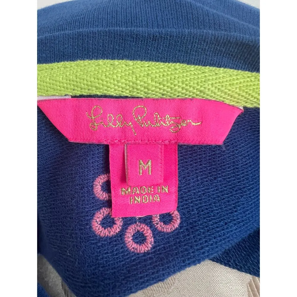 Lilly Pulitzer Landyn Ditsy Daisy Blue Sweatshirt Medium - Image 7